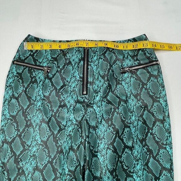 Tiger Mist Pearl High Waisted Faux Leather Snakeskin Print Pant NEW - Picture 11 of 14